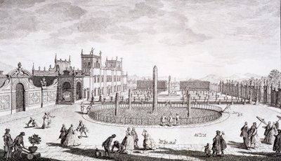 ジュゼッペブシャールの「トスカーナの景色」からのヴィラディセストの眺め、1744-57年 作： Giuseppe Zocchi